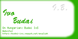 ivo budai business card
